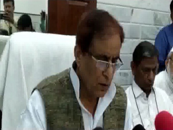 SP leader Azam Khan speaking during the press conference in Rampur, Uttar Pradesh on Wednesday. Photo/ANI