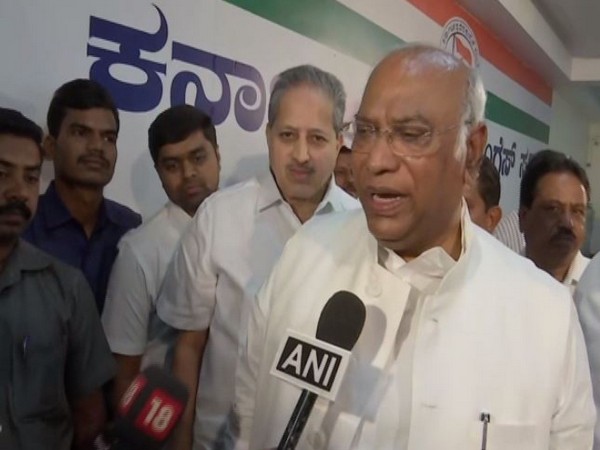Congress leader Mallikarjun Kharge speaking to ANI on Sunday. Photo/ANI