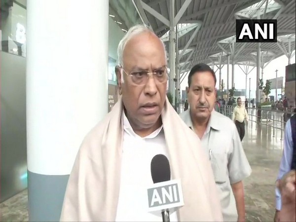 Senior Congress leader Mallikarjun Kharge speaking to ANI in New Delhi on Monday. (Photo/ANI)