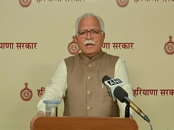 Haryana Chief Minister Manohar Lal Khattar speaking to ANI on Friday. Photo/ANI