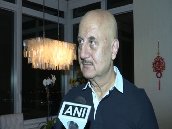 Veteran Bollywood actor Anupam Kher speaking to ANI in New York on Tuesday.