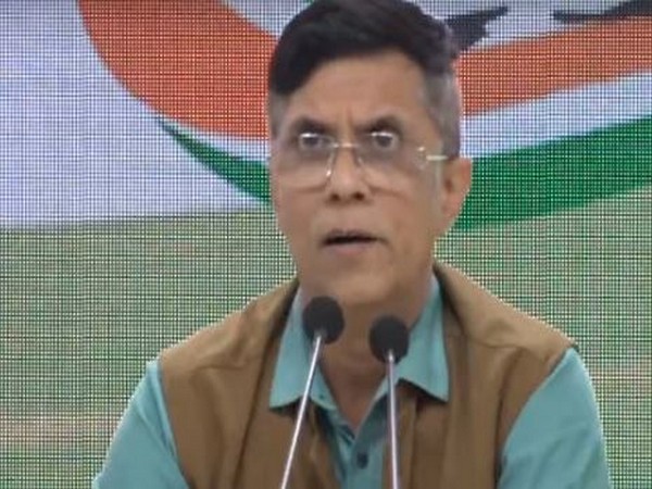 Congress leader Pawan Khera addressing a press conference in New Delhi. Photo/ANI