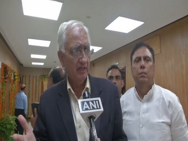 Congress leader Salman Khurshid in Lucknow on Monday. Photo/ANI