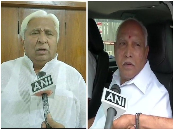 Congress MLA HK Patil and Karnataka Chief Minister BS Yediyurappa (file pic)