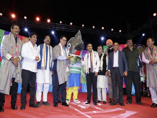 Chief Minister of Goa Pramod Sawant and Union Minister of Youth Affairs and Sports Kiren Rijiju during unveiling of mascot for the Goa 2020 National Games on January 31.