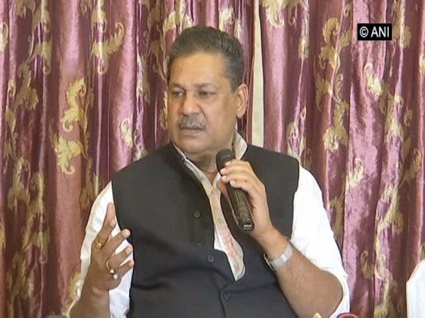 Caption: Kirti Azad addressing a press conference in Patna on Wednesday. Photo/PTI