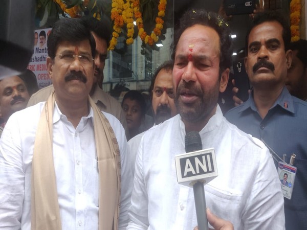 Union Minister of State for Home G Kishan Reddy speaking to ANI in Hyderabad on Sunday.