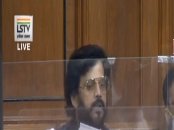 BJP MP Ravi Kishan speaking in the Lok Sabha on Monday.