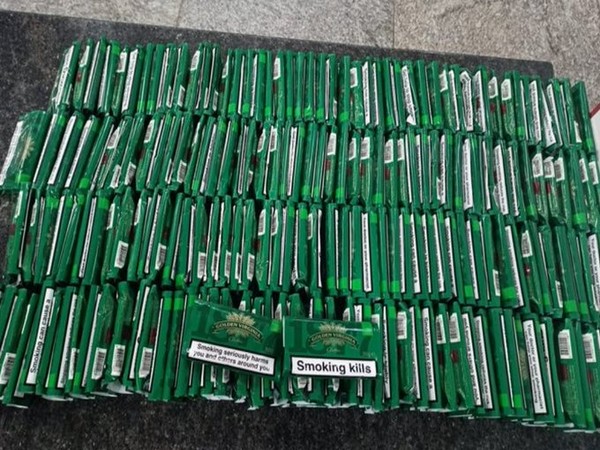 100 packets of tobacco seized at Kozhikode Airport on Monday.