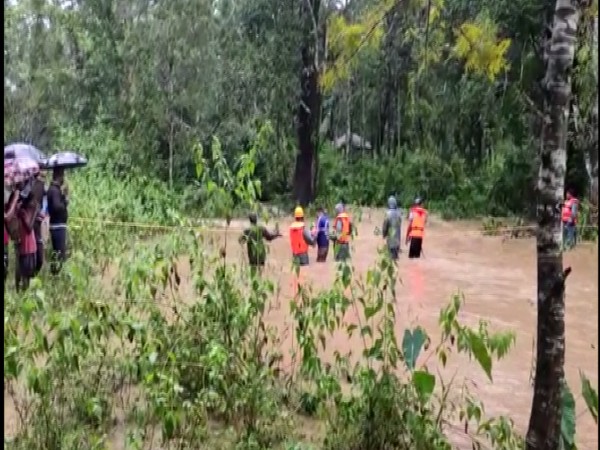NDRF team rescued 3-month-old baby in Kodagu district, Karnataka. (Photo/ANI)