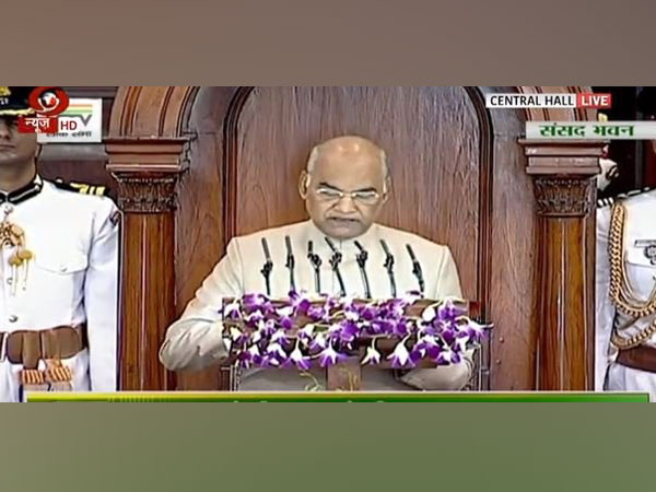 President Ram Nath Kovind addressing the joint sitting of Parliament on Thursday.