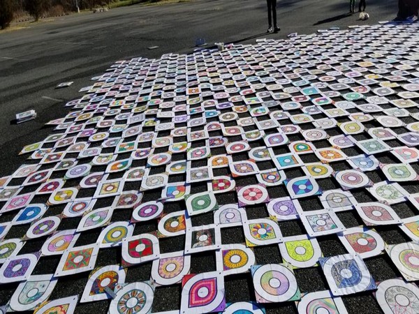 Kolam tiles to welcome President-elect and Vice-President-elect Kamala Harris on inauguration day. (Source: Twitter)