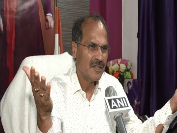Congress leader Adhir Ranjan Chowdhury while speaking to ANI (Photo/ANI)