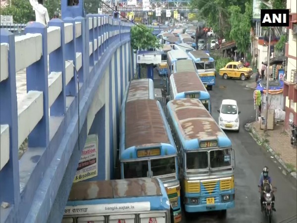 Visual of a bus depot in Kolkata. (Photo/ANI)
