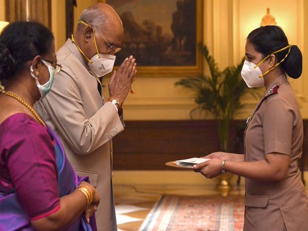 President Ram Nath Kovind on Monday celebrated Raksha Bandhan with nurses in New Delhi on Monday.