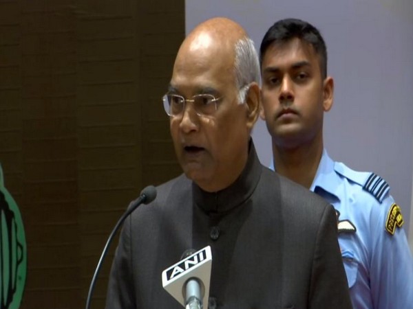 President Ram Nath Kovind addressed the Indian diaspora in Guinea on Saturday. Photo/ANI