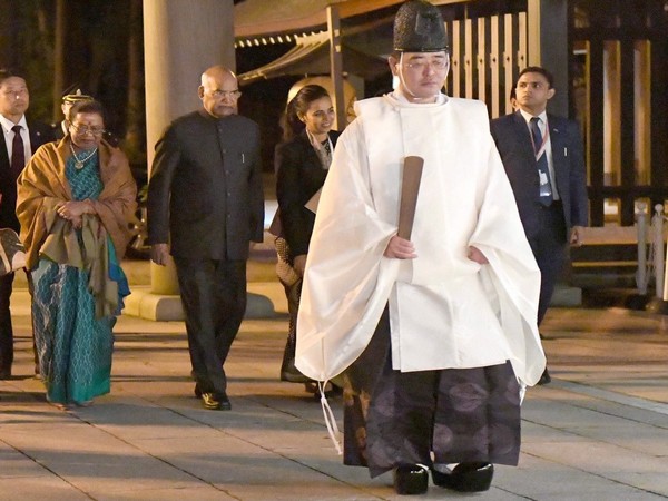President Kovind at Shinto Meiji Shrine in Tokyo (Picture Credits: Rashtrapati Bhavan/Twitter)