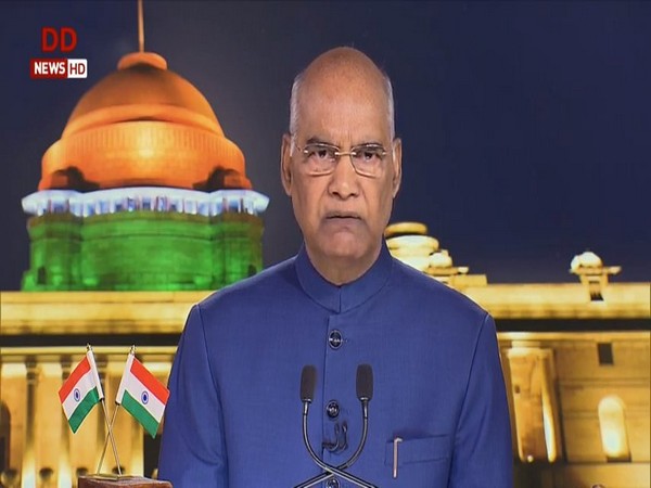 President Ram Nath Kovind addressing the nation on the eve of Independence Day (Photo courtesy: DD)