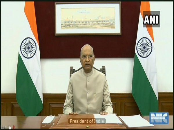 President Ram Nath Kovind conferring National Teachers' Awards 2020 in a virtual ceremony on Saturday. Photo/ANI