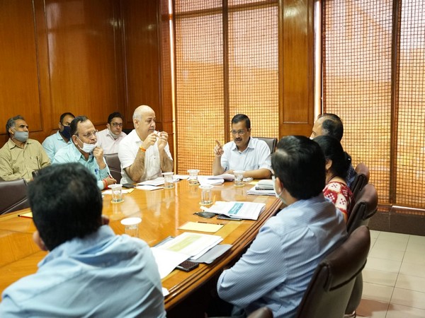 Delhi Chief Minister Arvind Kejriwal in the meeting. (Photo/ANI)
