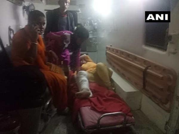 A woman injured in the accident undergoing treatment. (Photo/ANI)