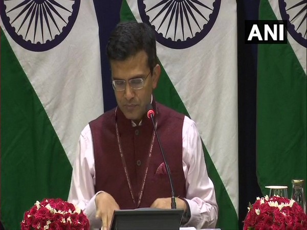 External Affairs Ministry spokesperson Raveesh Kumar addressing a press conference in New Delhi on Thursday