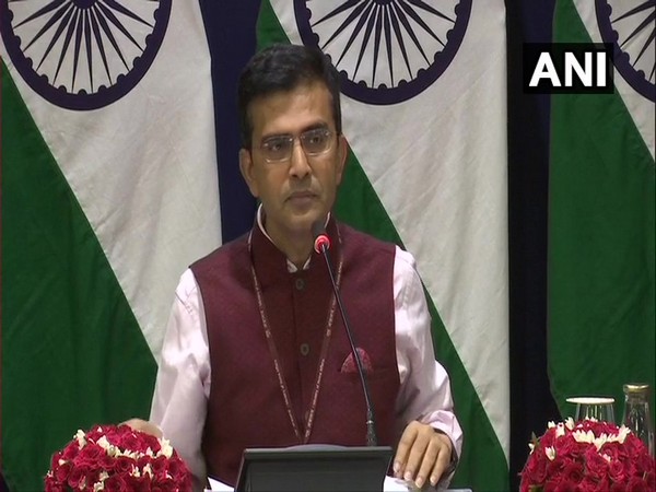 External Affairs Ministry spokesperson Raveesh Kumar during a media briefing in New Delhi on Thursday. Photo/ANI
