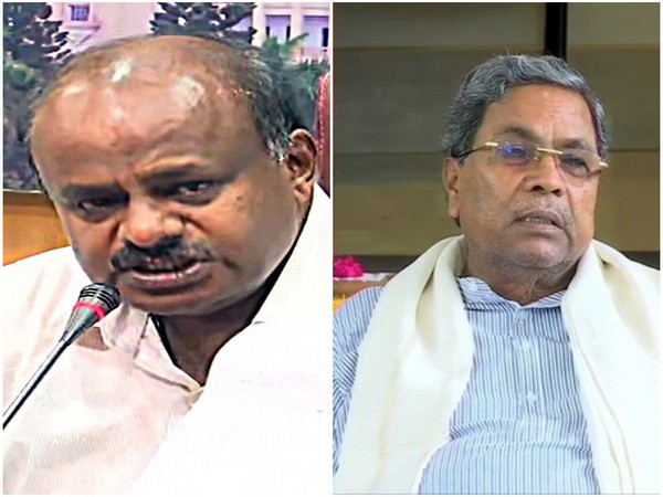 Former Karnataka Chief Ministers HD Kumaraswamy (L) and Siddaramaiah (R).