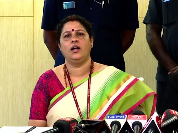 National Commission for Women member Shyamala S Kundar speaking to reporters in Hyderabad on Saturday. Photo/ANI