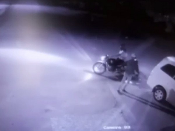 The entire incident was caught on the CCTV camera installed in the premises. Photo/ANI