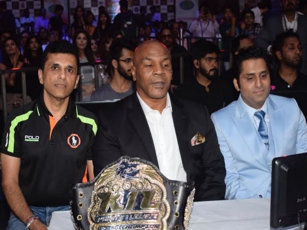 L-R Anand Pandit, Mike Tyson, Mohamedali Budhwani