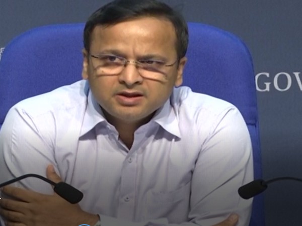 Lav Aggarwal, Joint Secretary, Ministry of Health and Family Welfare, briefing media about the COVID-19 status in the country on Monday. Photo/ANI