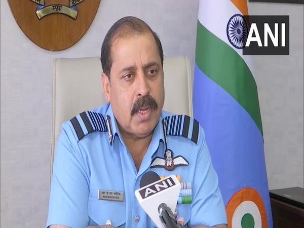 IAF Chief RKS Bhadauria speaking with ANI on Thursday over the ongoing border protest. Photo/ANI