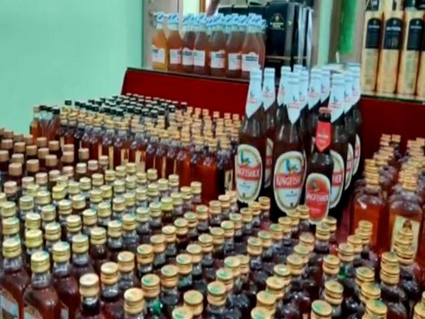 A view of the bottles seized by police. (Photo/ANI)
