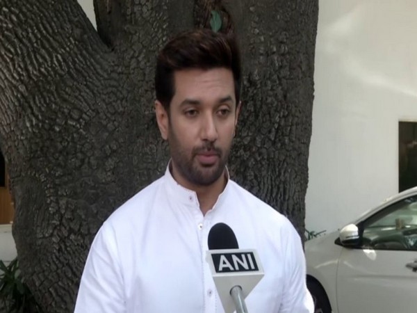 Lok Janshakti Party (LJP) leader and Lok Sabha MP from Jamui, Chirag Paswan talking to ANI on Wednesday. Photo/ANI