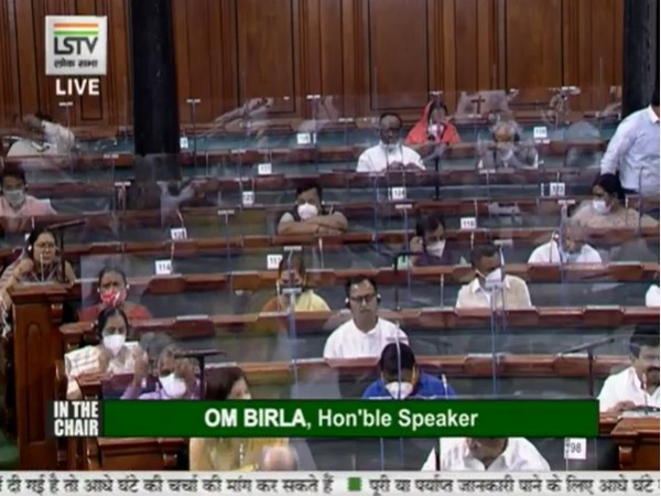 Visual from Lok Sabha