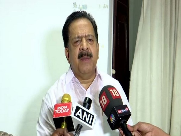 Kerala leader of the opposition and Congress leader Ramesh Chennithala talking to reporters on Saturday.