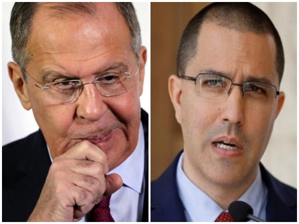 Russian Foreign Minister Sergey Lavrov (left) and Venezuelan Foreign Minister Jorge Arreaza (Right)