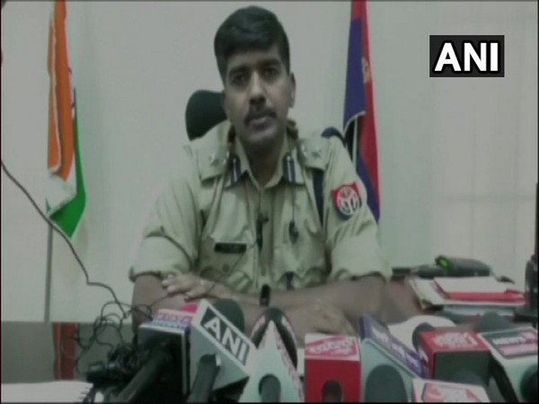 Superintendent of Police (Sitapur) LR Kumar speaking to reporters on Monday.