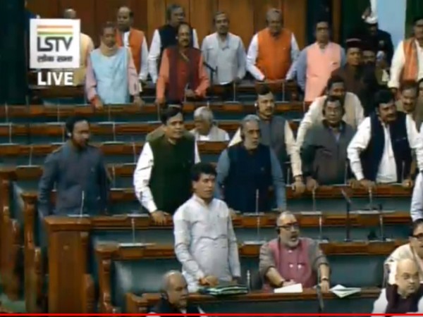 Visuals from Lok Sabha on Tuesday. 