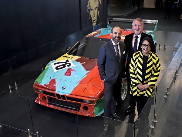 (L - R): Rudratej Singh, President and CEO, BMW Group India and Dr Thomas Girst, Head of Cultural Engagement, BMW Group with Jagdip Jagpal, Fair Director, India Art Fair.