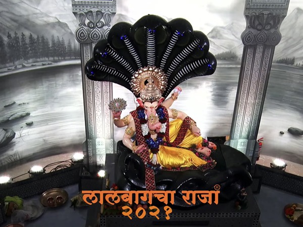 Ganesh idol installed at Lalbaugcha Raja Ganeshotsav Mandal. (Image courtesy: YouTube/ Lalbaugcha Raja)