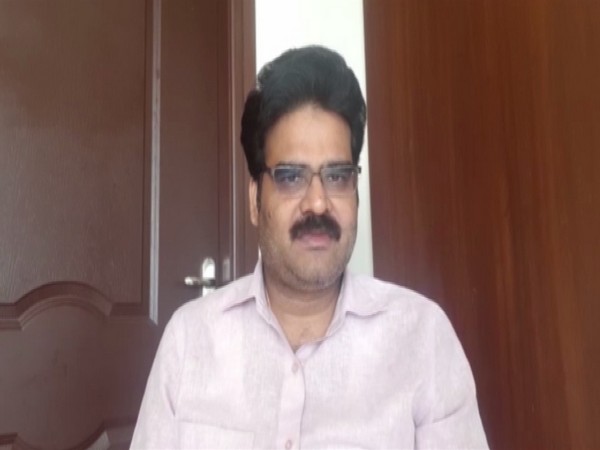 Andhra Pradesh BJP leader Lanka Dinakar speaking to reporters on Saturday. Photo/ANI