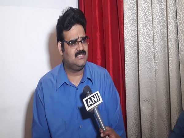 BJP spokesperson Lanka Dinakar talking to ANI in Amaravati on Saturday. Photo/ANI