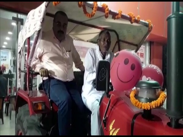 Laungi Bhuiyan, who carved out a 3-km-long canal in Gaya district received a Mahindra tractor. (Photo/ANI)