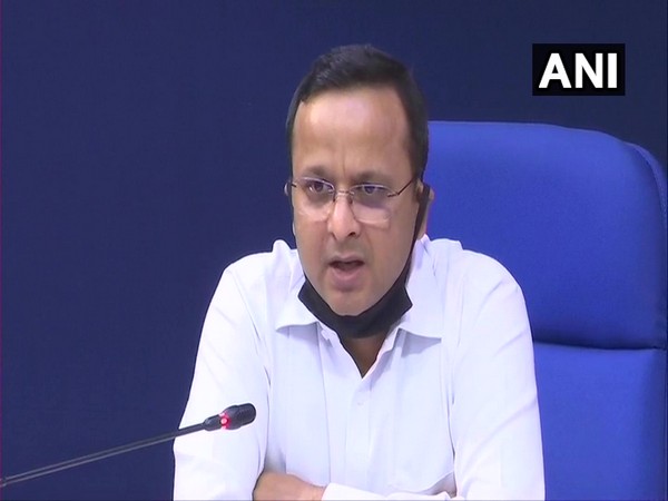 Lav Agarwal, Joint Secretary, Union Ministry of Health and Family Welfare, speaking to media in New Delhi on Monday. Photo/ANI
