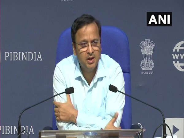 Lav Aggarwal, Joint Secretary, Health Ministry speaking at a press conference on Tuesday. Photo/ANI