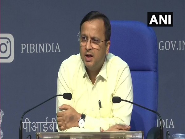 Lav Aggarwal, Joint Secretary, Ministry of Health and Family Welfare, addressing a press conference in New Delhi on Friday. Photo/ANI