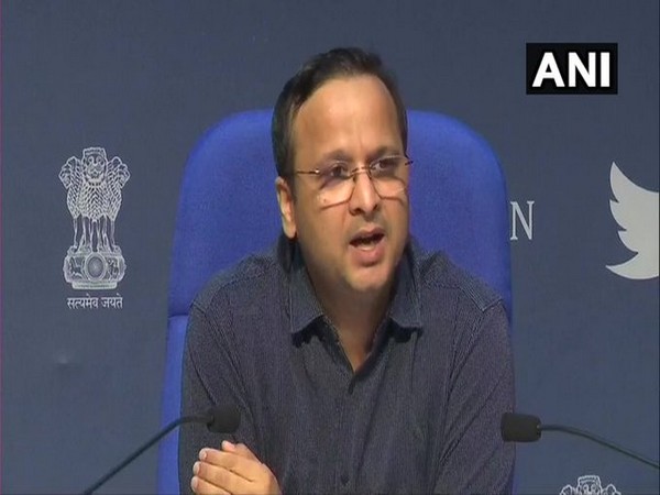Lav Agarwal, Joint Secretary, Union Health and Family Welfare Ministry, addressing a press conference in New Delhi on Wednesday. Photo/ANI