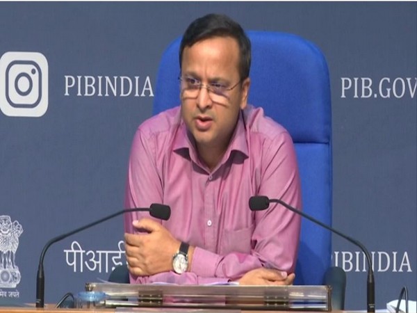 Joint Secretary, Union Ministry of Health and Family Welfare, Lav Aggarwal speaking at a press briefing on Sunday. Photo/ANI